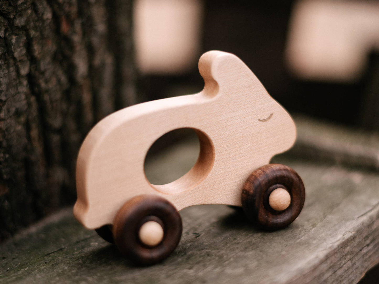 Baby rabbit - car