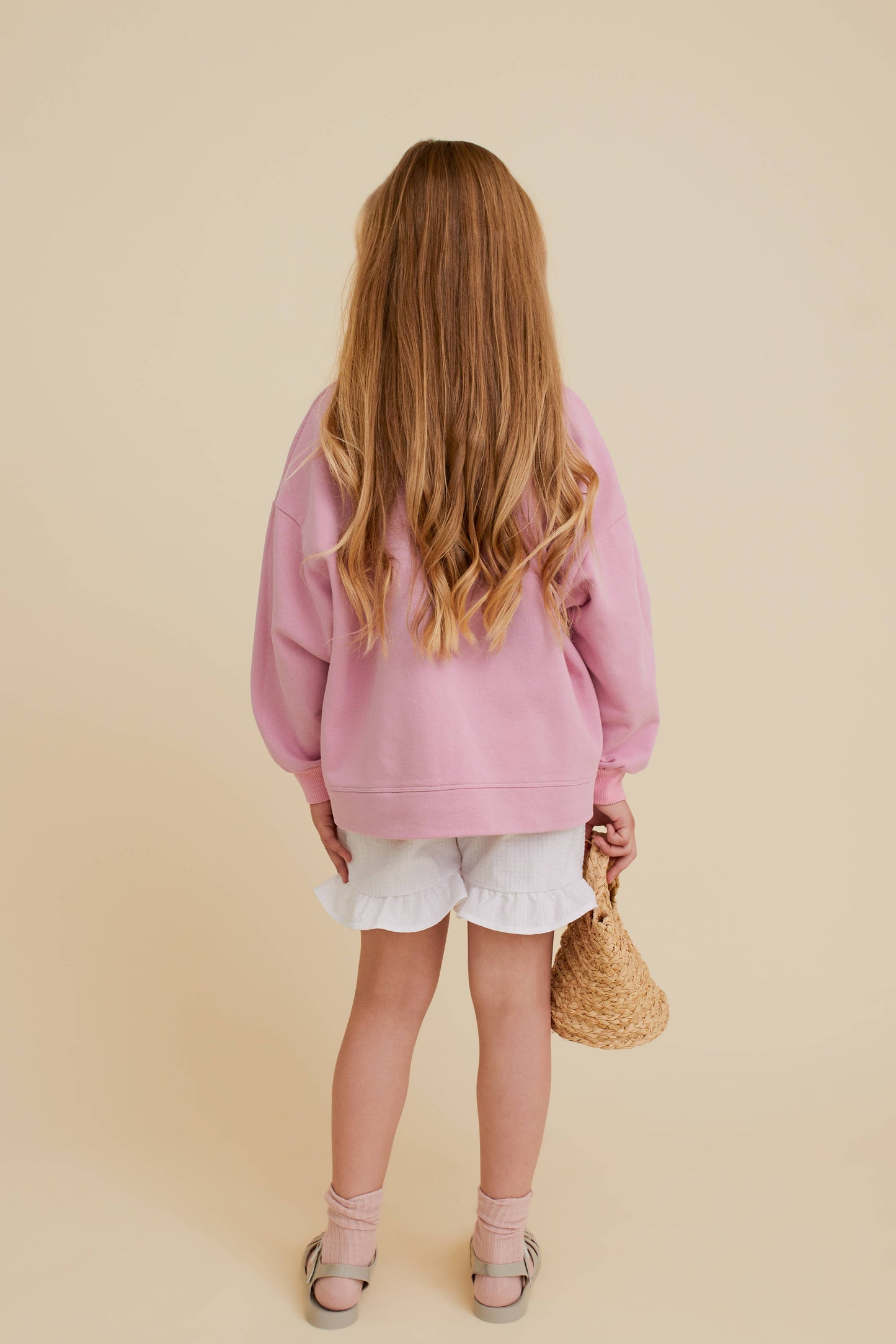 ORGANIC COTTON CORNFLOWER SWEATSHIRT: Pink / 100% Organic Cotton / 5-6 Y