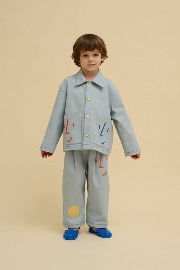 UTILITY PANTS : Blue / 3-4 Y