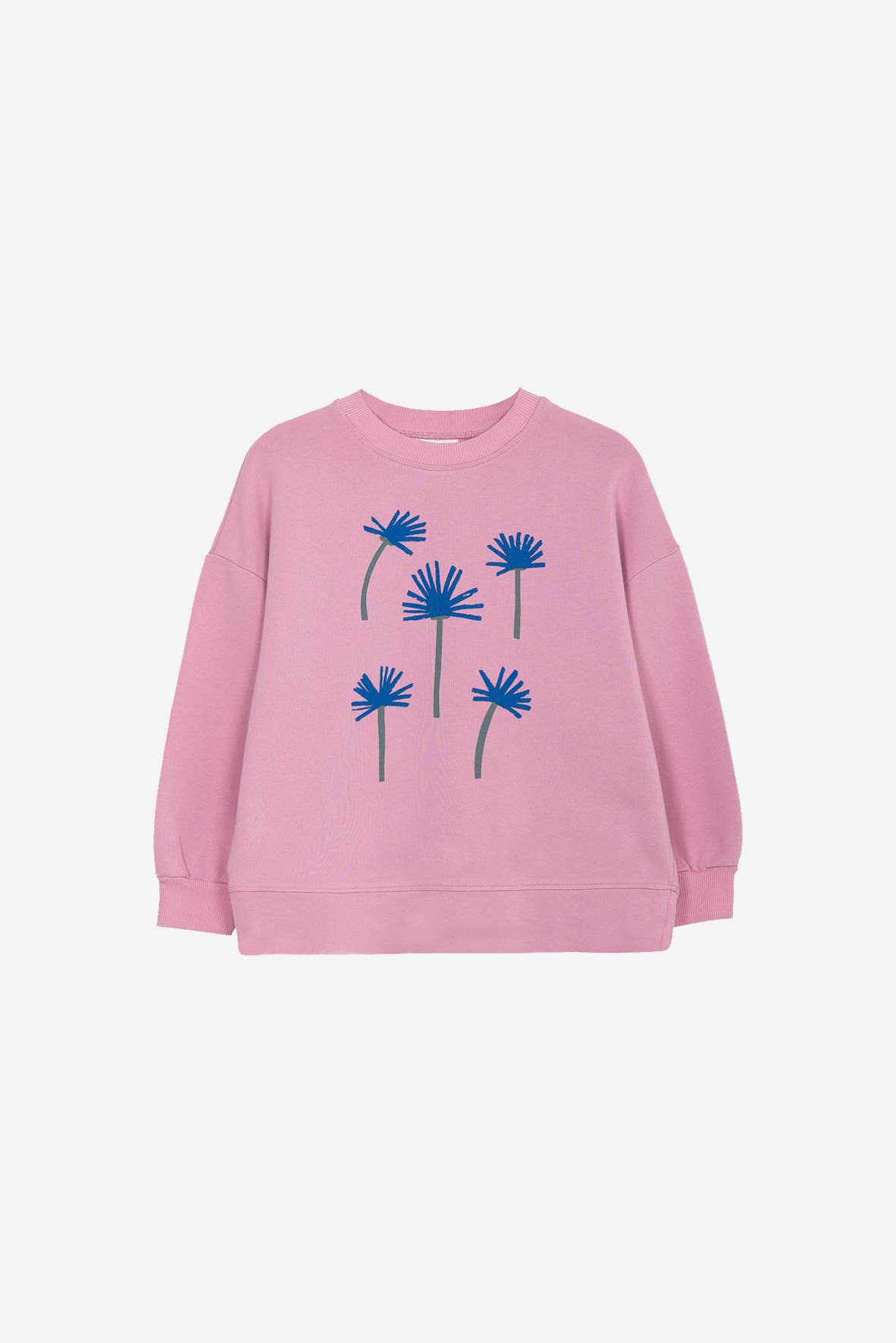 ORGANIC COTTON CORNFLOWER SWEATSHIRT: Pink / 100% Organic Cotton / 5-6 Y