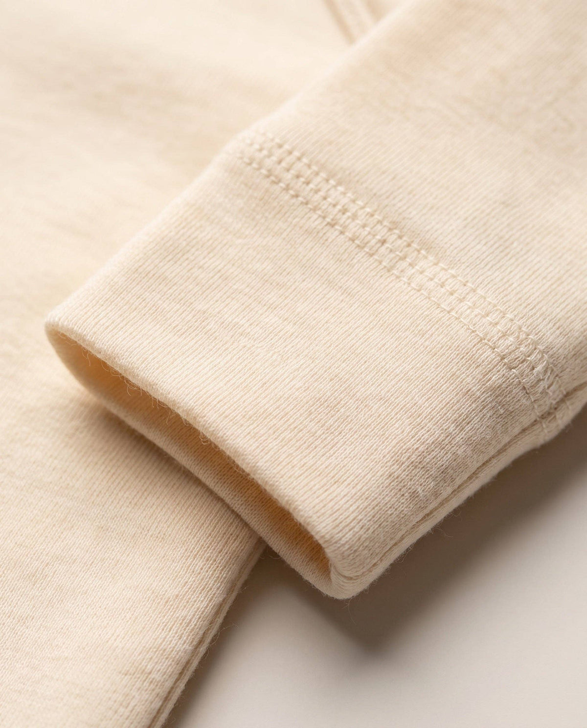 Wool Long Sleeve Wrap Romper — Merino Wool - Natural: 68