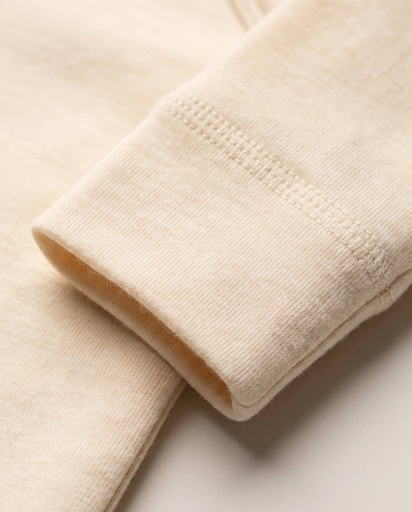 Wool Long Sleeve Wrap Romper — Merino Wool - Natural: 56