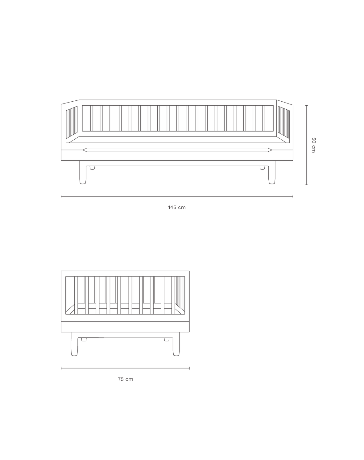 Pure Oak Wood Junior Evolutive Bed Natural – Nobodinoz