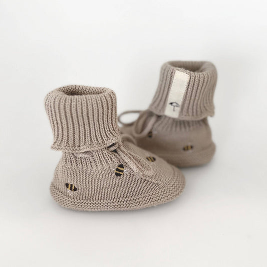 BOOTIES - Honey Beee: 0-3-months