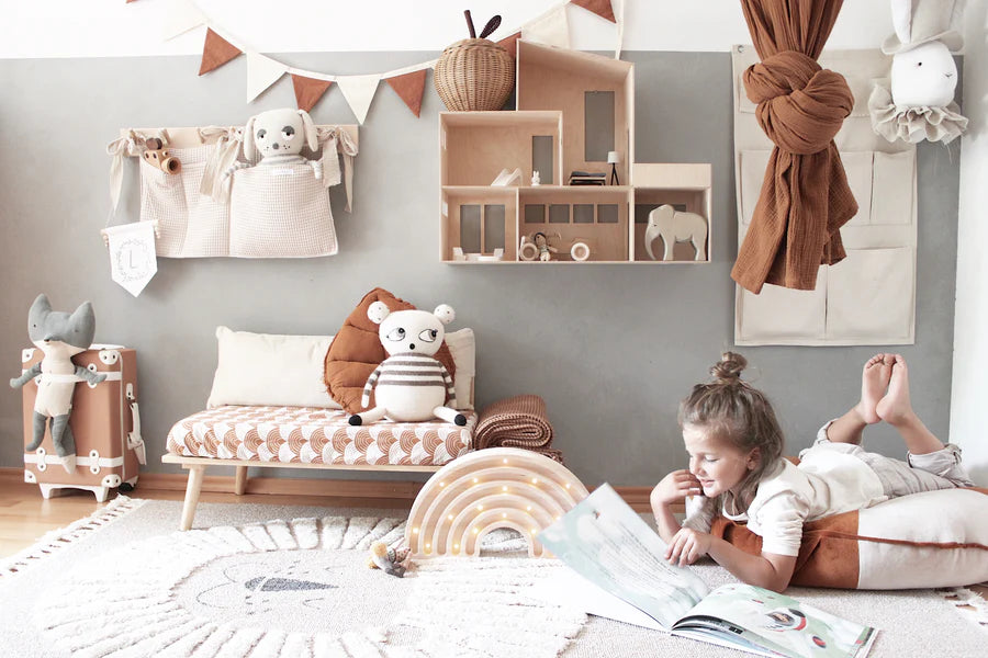 Rainbow Wooden Lamp -Large - Natural finish