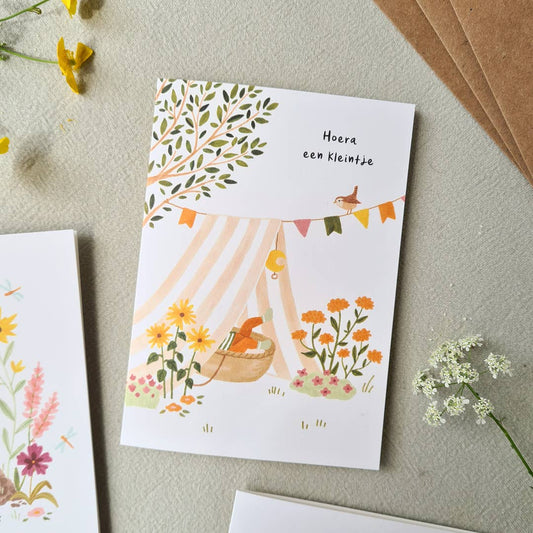 Baby card garden - Hello little one: Dutch