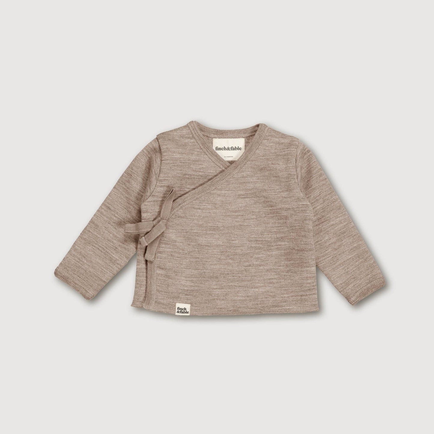 Wool Fleece Cardigan - Sand: 6-12 months