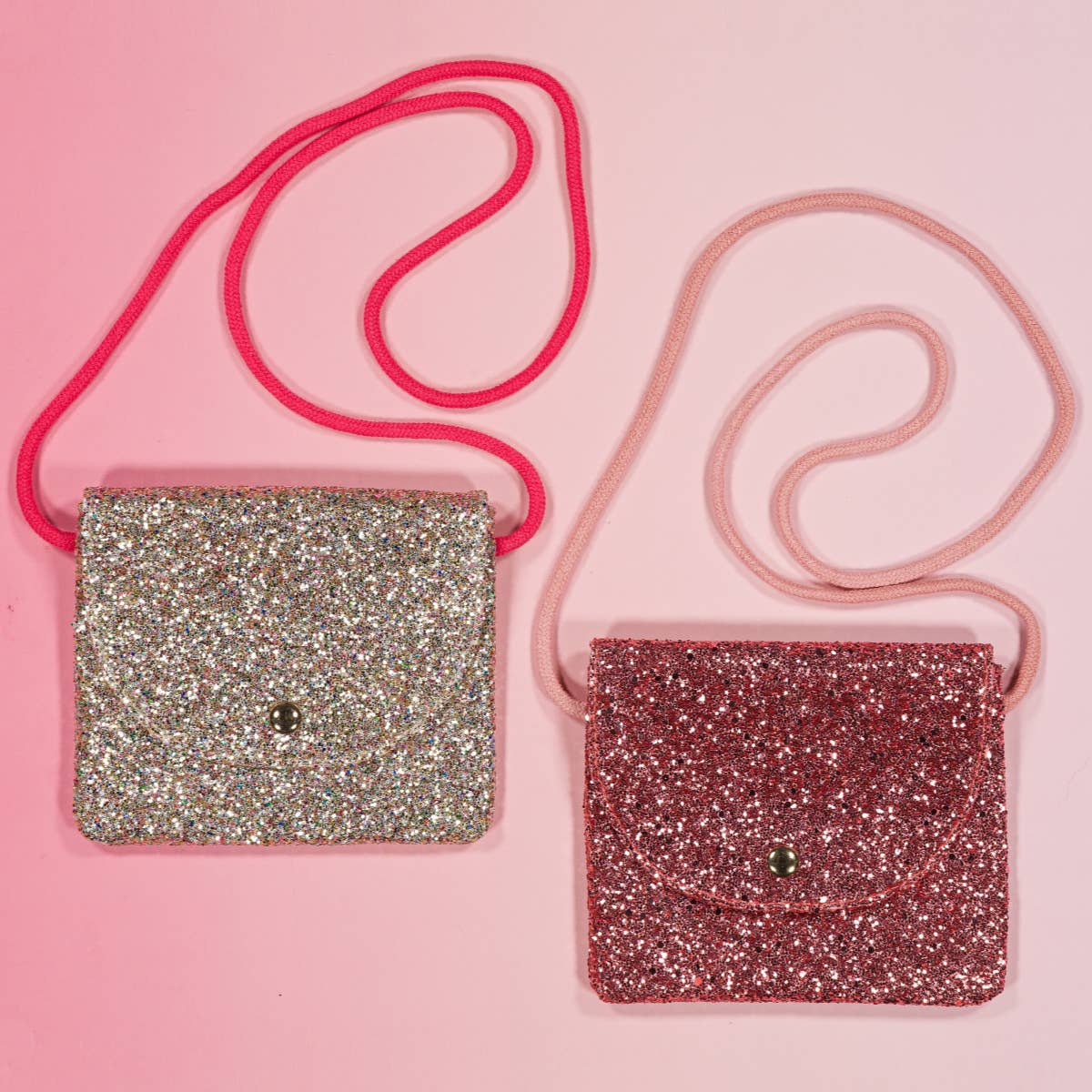 RASPBERRY GLITTER HANDBAG