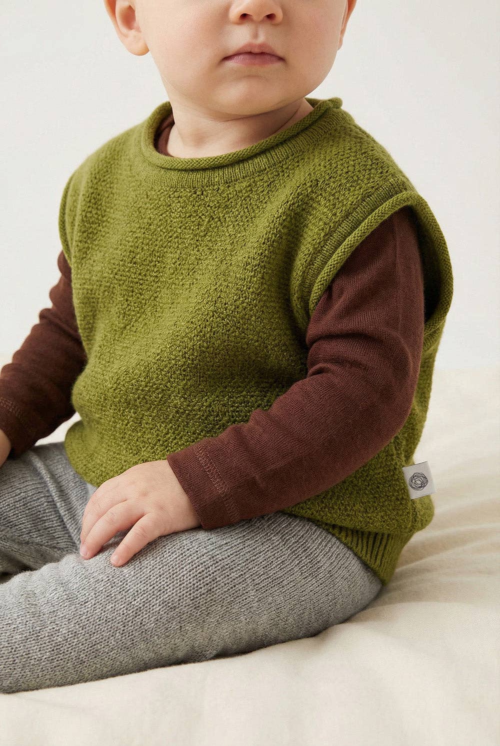 MERINO WOOL KNITTED BABY VEST
- PICKLE: 50/56
