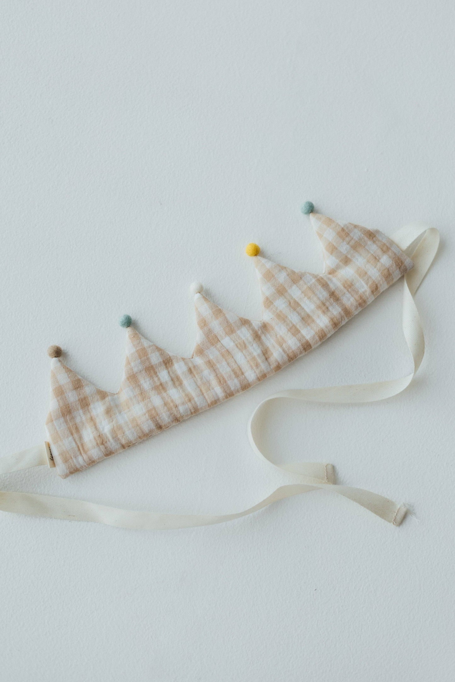 TISU children's crown, Gingham collection: Pink Gingham
