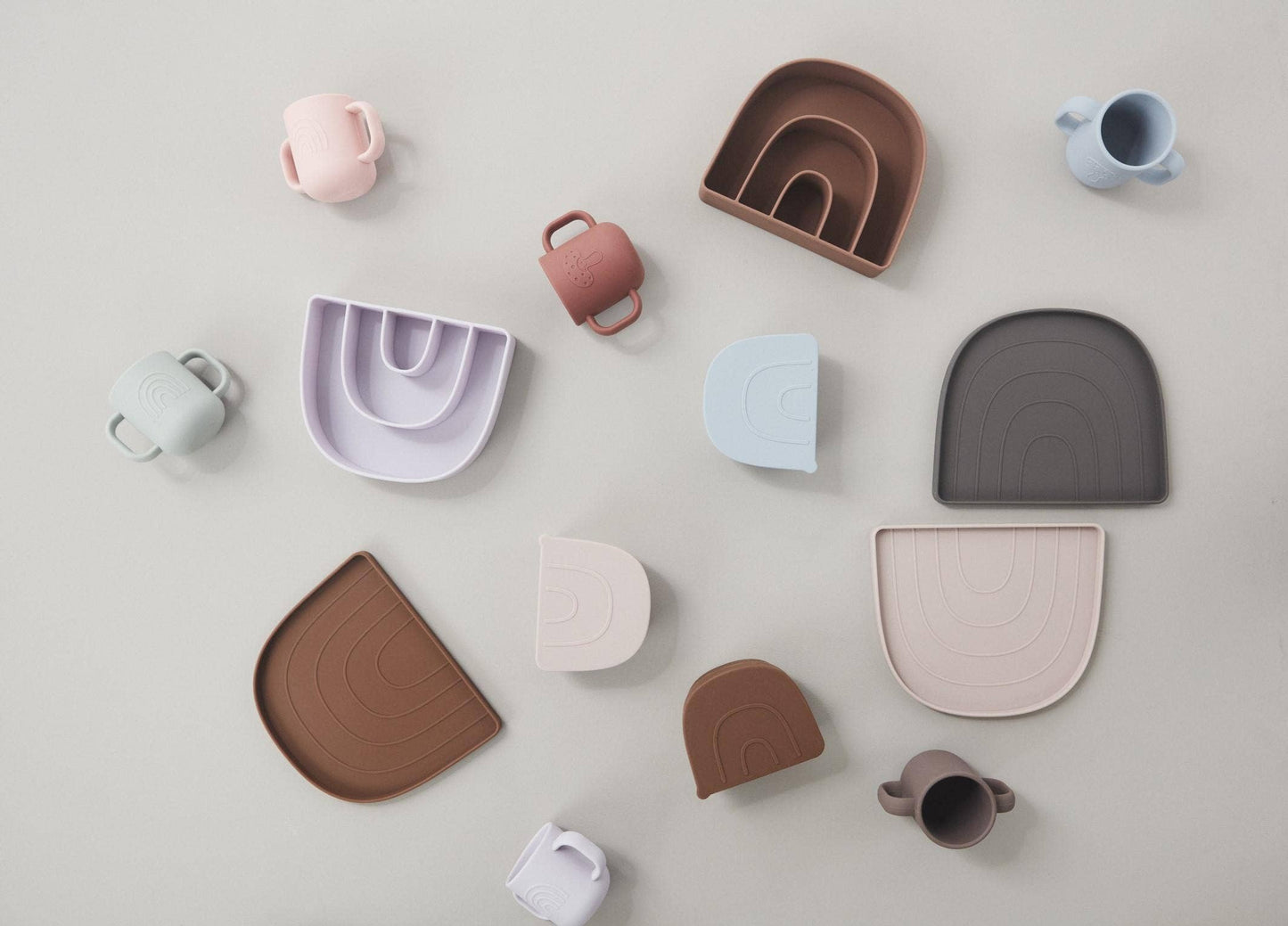 RAINBOW PLATE OYOY MINI - ROSE/FUDGE