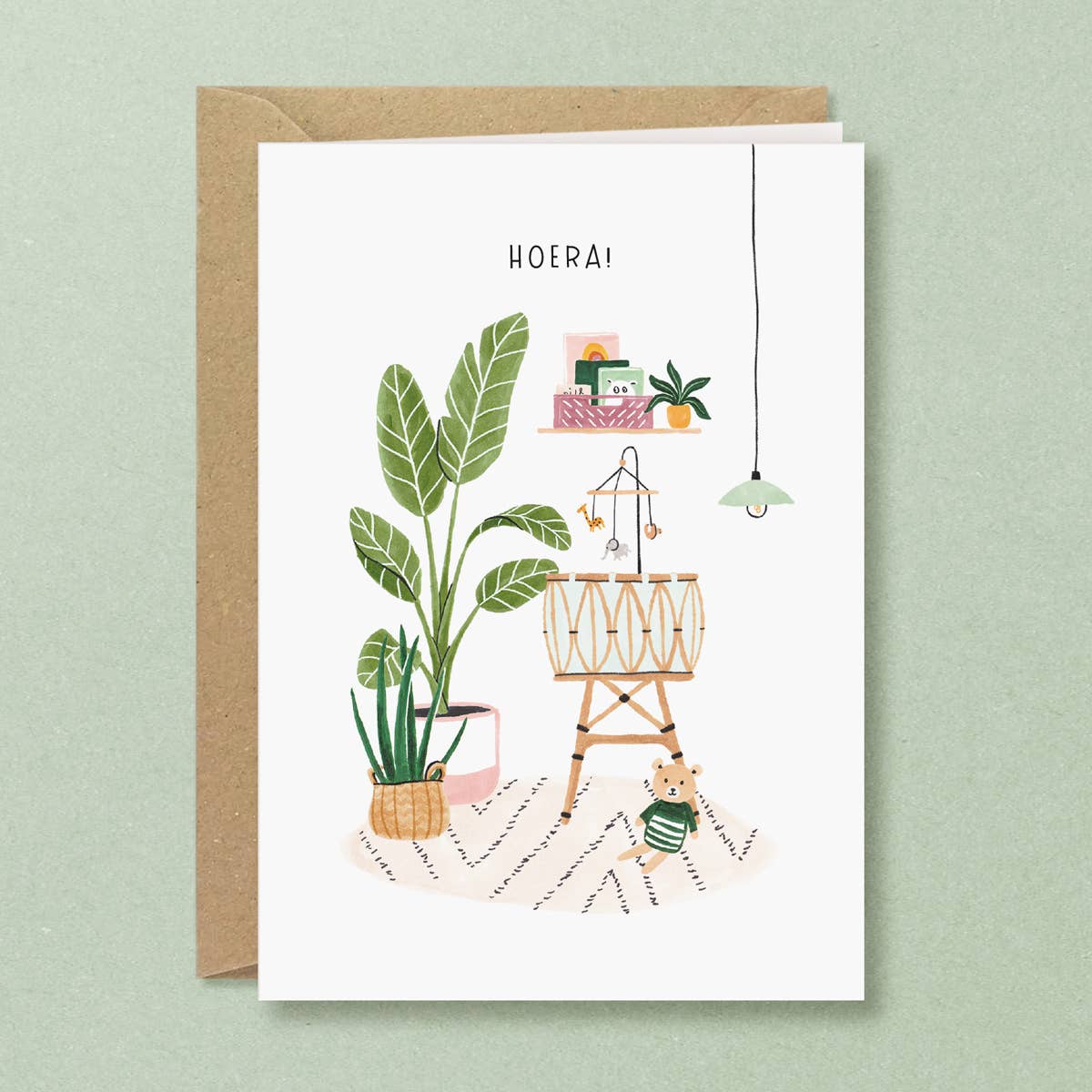 Hooray New Baby Greeting Card: English