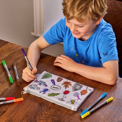 Woodland Colour-In Pencil Case with Washable Pens