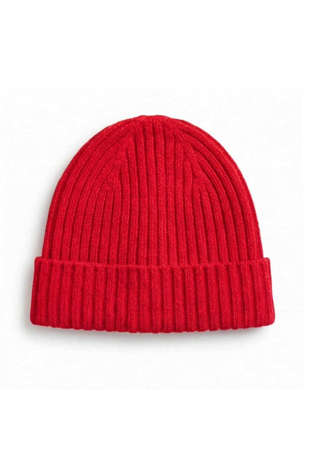 Merino Wool Knitted Baby Hat - Lava: 62/68