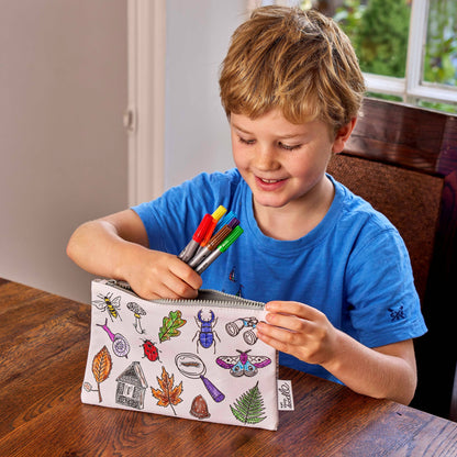 Woodland Colour-In Pencil Case with Washable Pens