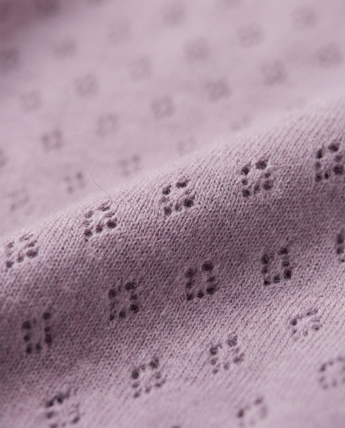 Woolen pointelle romper - merino wool - Lavender Frost: 50