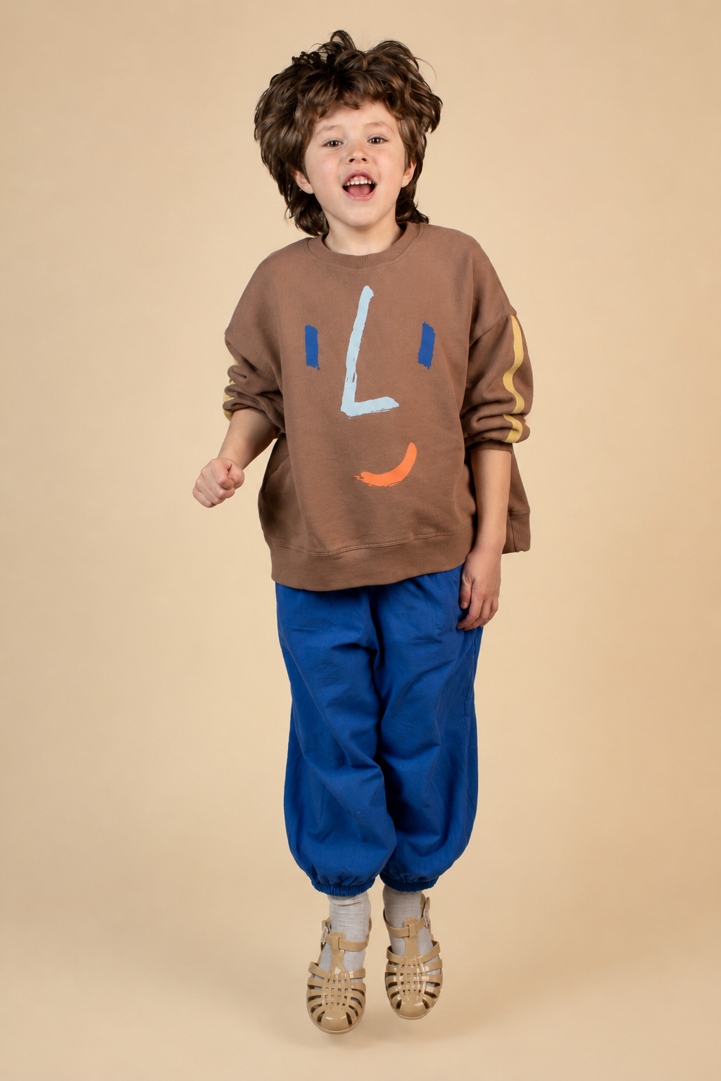 FACE SWEATSHIRT BROWN