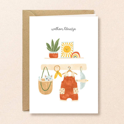 Sun baby card - Welcome little one: Dutch