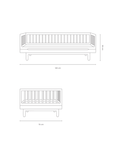 Pure Oak Wood Junior Evolutive Bed Natural – Nobodinoz