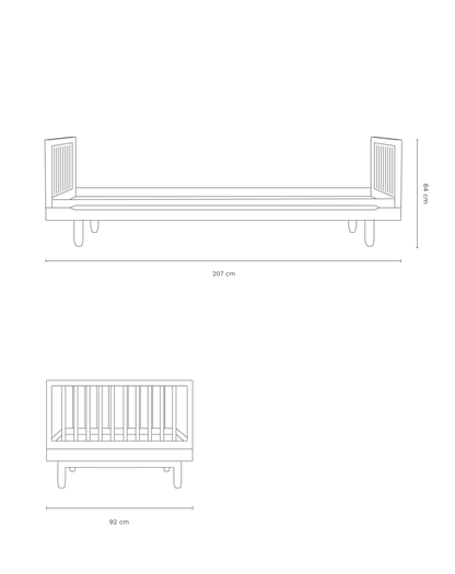 Pure Oak Wood Single Bed Natural – Nobodinoz