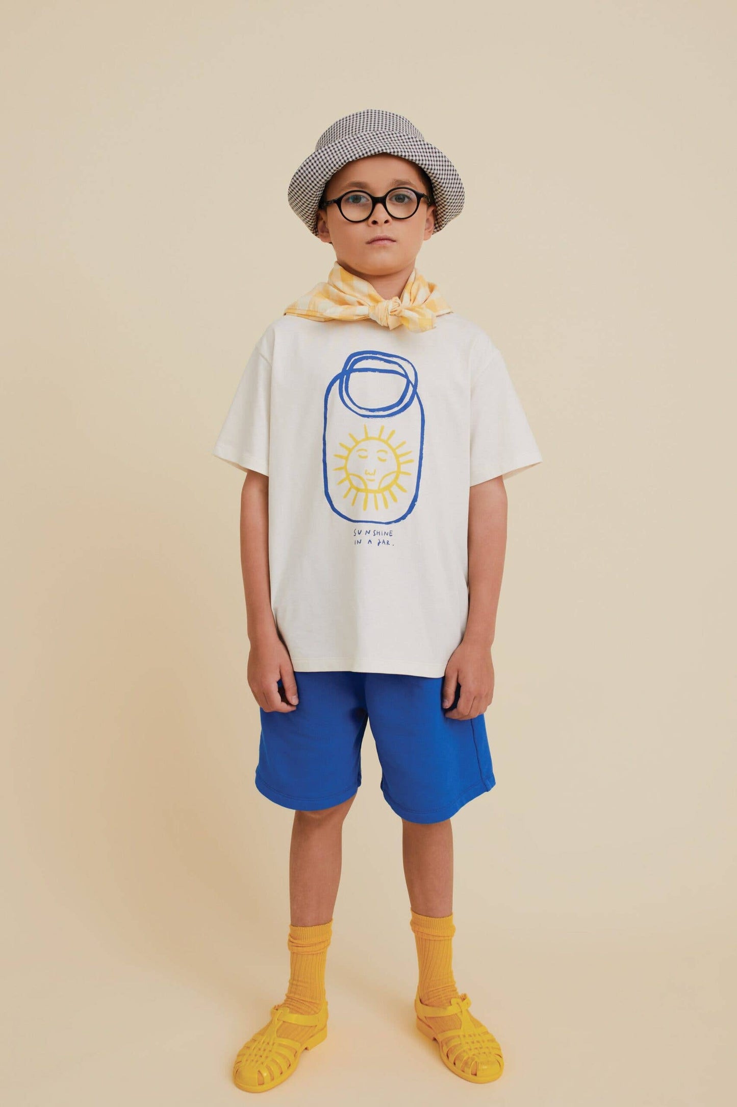 ORGANIC COTTON OVERSIZED BLUE SWEATSHORTS