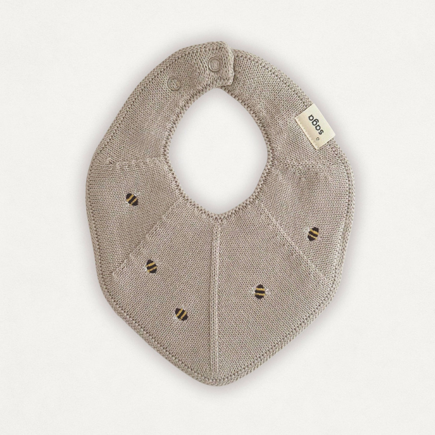 KNITTED BABY BIB - Honey Bee