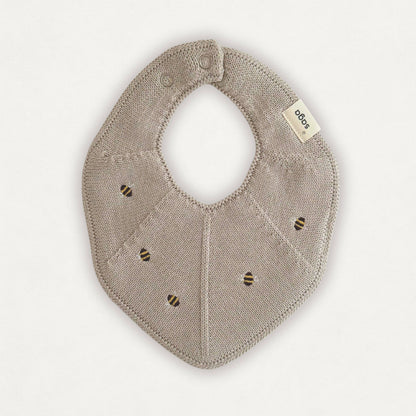 KNITTED BABY BIB - Honey Bee