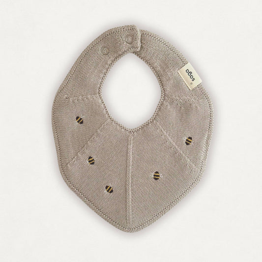 KNITTED BABY BIB - Honey Bee