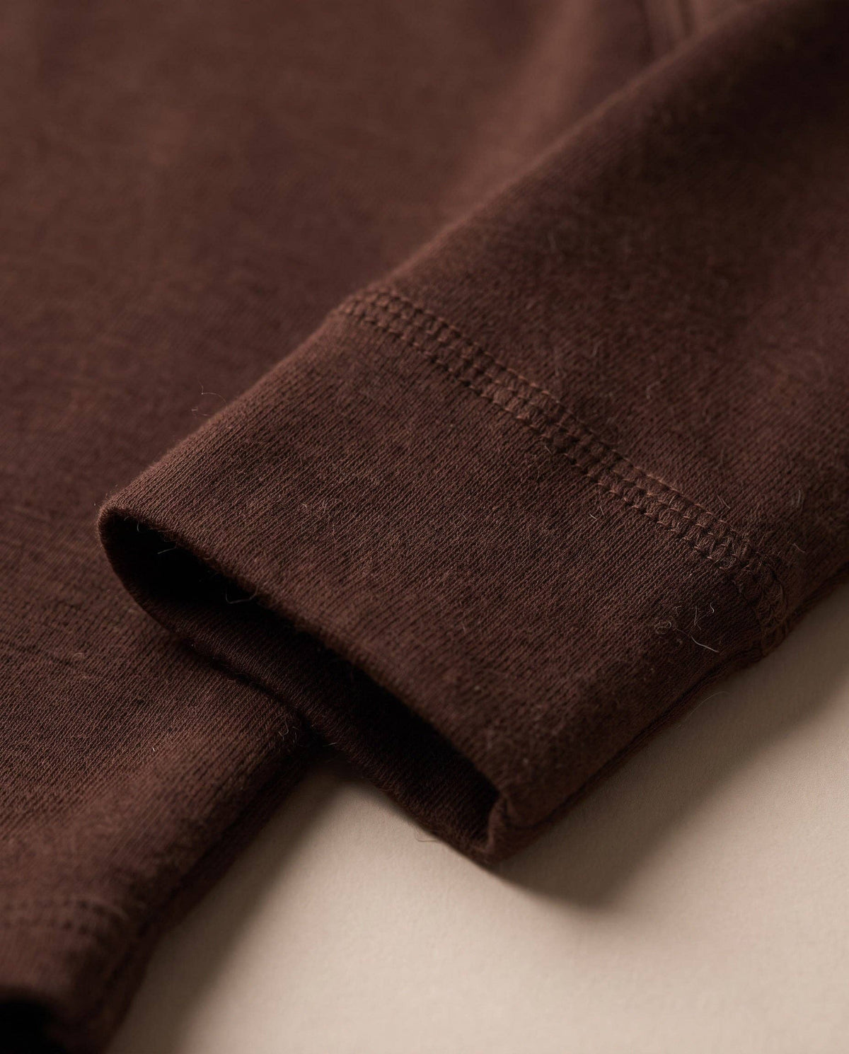 Long sleeve wool wrap bodysuit — Merino Wool - Chocolate fondant: 62