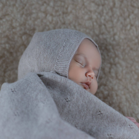 MERINO WOOL KNITTED BABY HAT