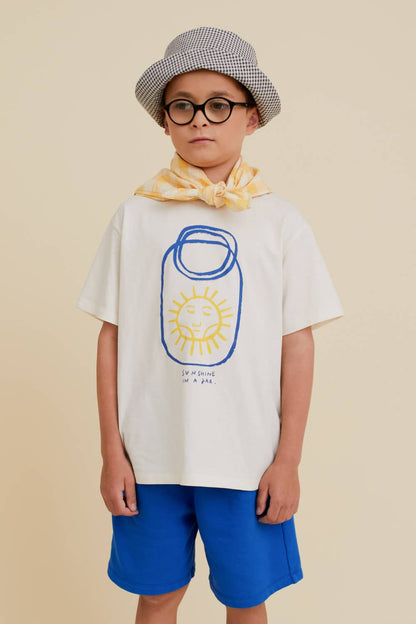 ORGANIC COTTON SUNSHINE IN A JAR TEE: Off-White