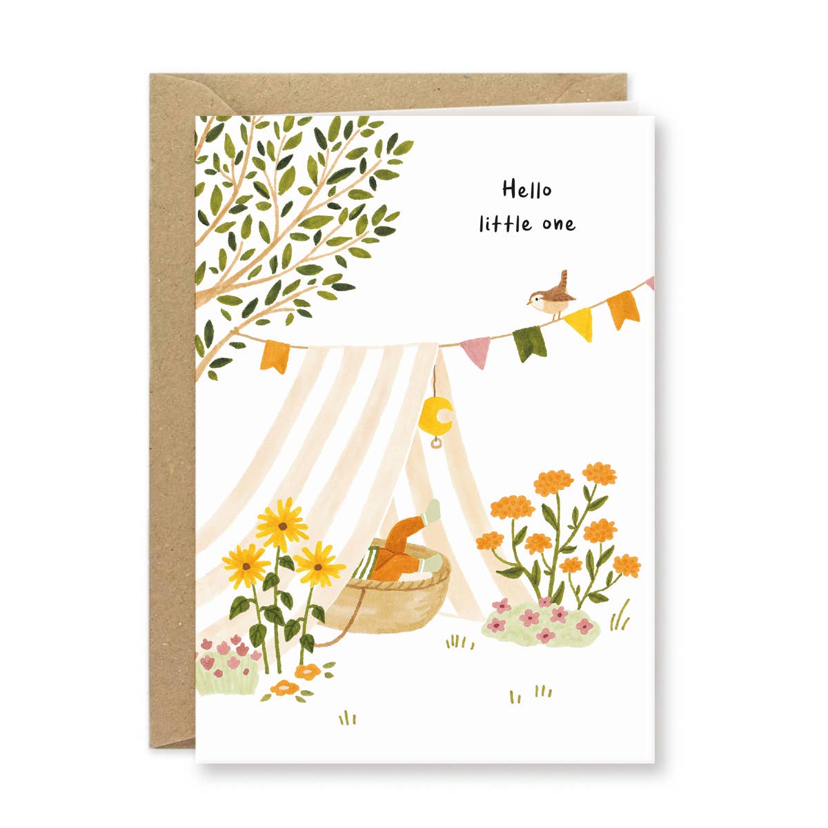 Baby card garden - Hello little one: English