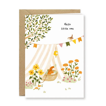 Baby card garden - Hello little one: English