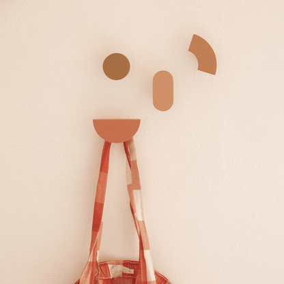 WOODEN CLOTHES HOOKS SET (4 pcs) MARSHMALLOW