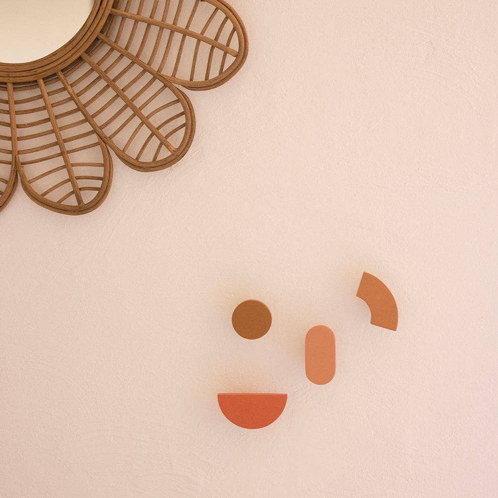 WOODEN CLOTHES HOOKS SET (4 pcs) MARSHMALLOW