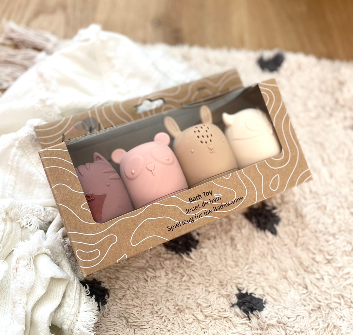 Bath Toy, Silicone, Montessori, leo et lea: Rose Nude