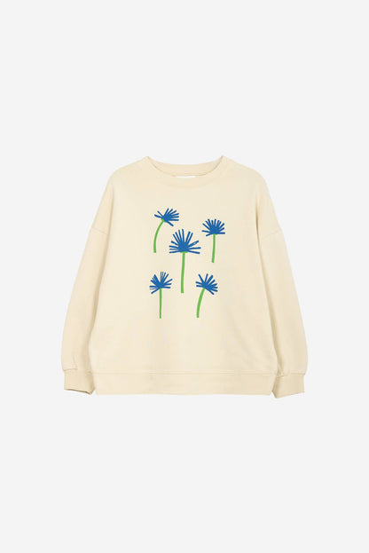 ORGANIC COTTON CORNFLOWER SWEATSHIRT: Pink / 100% Organic Cotton / 5-6 Y