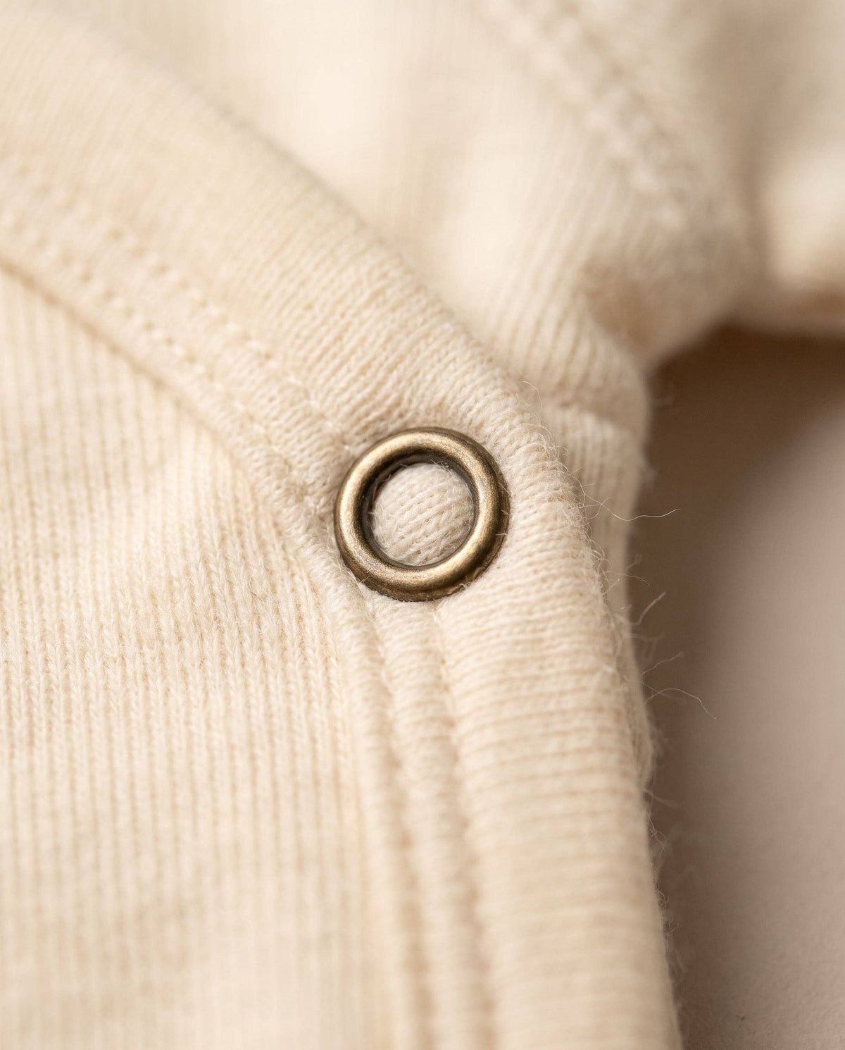Wool Long Sleeve Wrap Romper — Merino Wool - Natural: 56