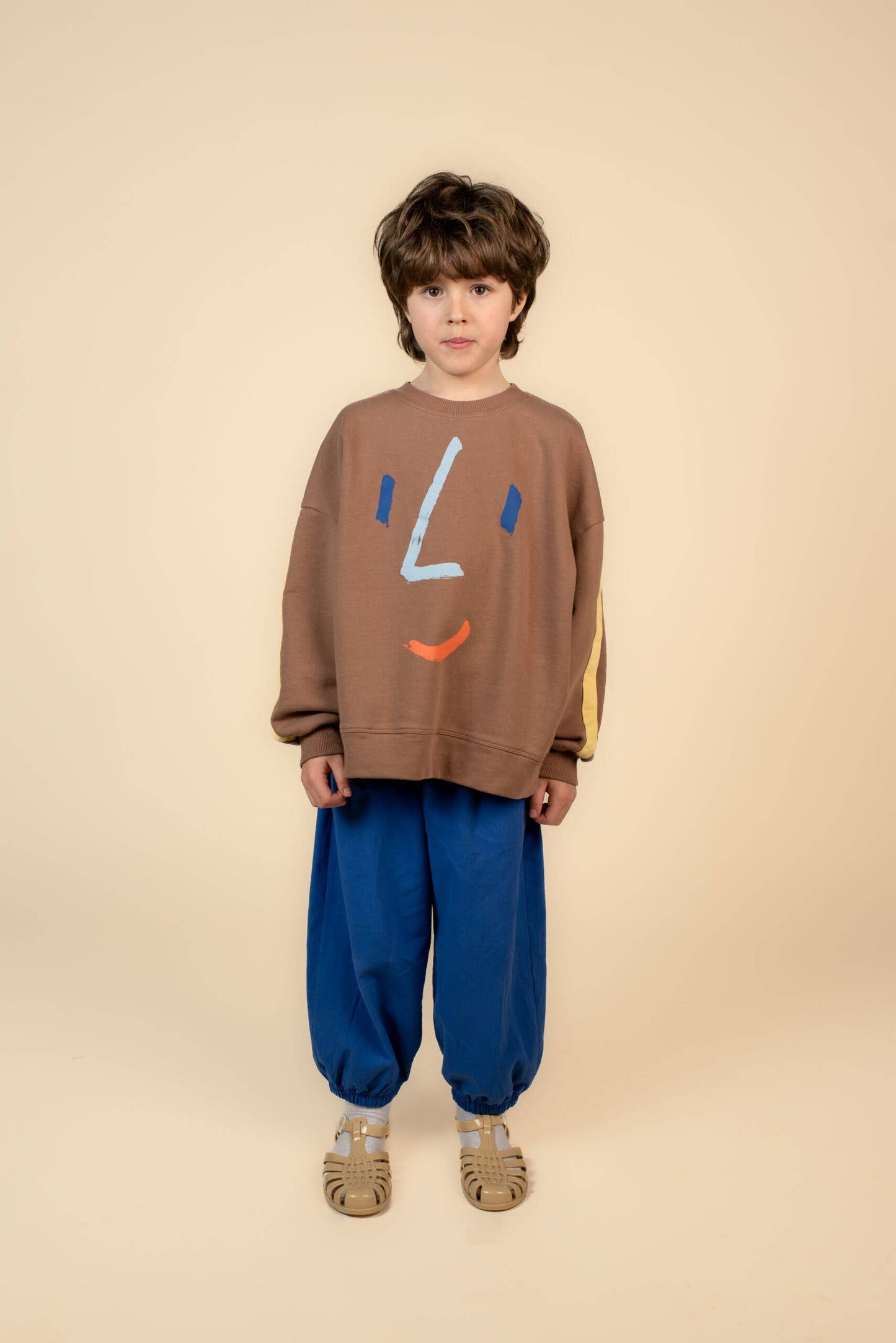 FACE SWEATSHIRT BROWN