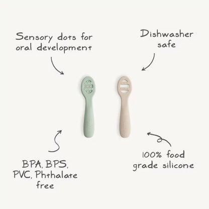 FIRST FEEDING BABY SPOON BLUSH | SHIFTING SAND