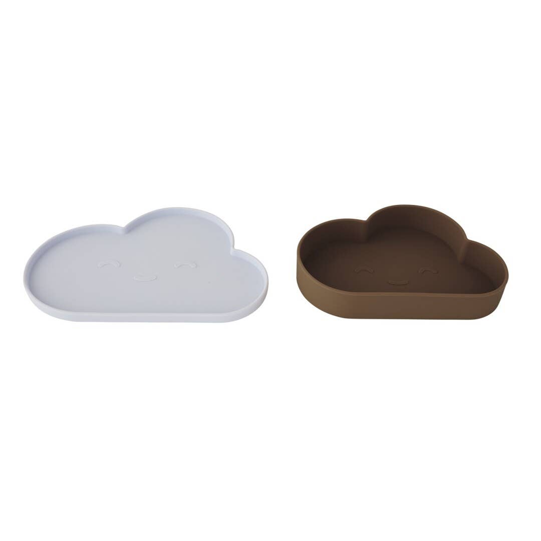 CLOUD PLATE OYOY MINI - ICE BLUE/CHOKO
