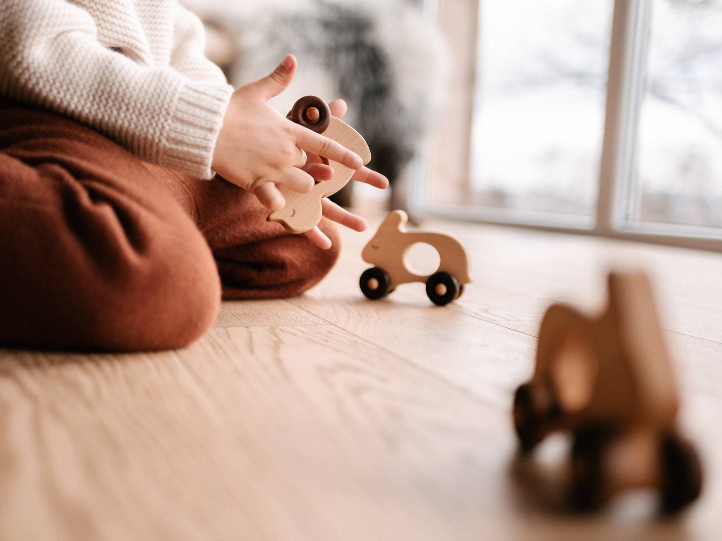 Baby rabbit  - car