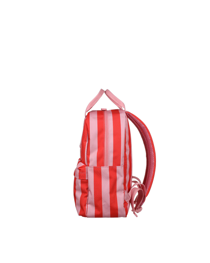 Ole · backpack medium · stripe · poppy red + litchi