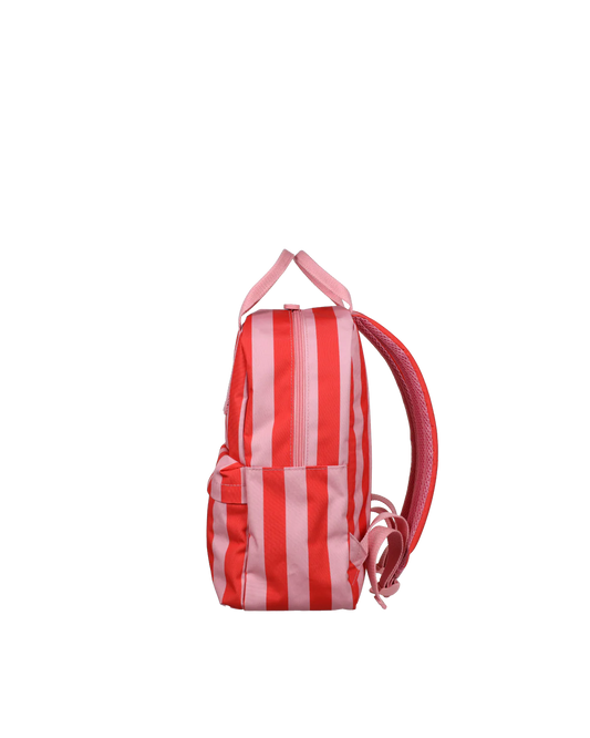 Ole · backpack medium · stripe · poppy red + litchi