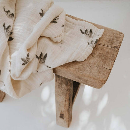 BIANCA SWADDLE GOOSE NATUREL: NATURAL / GOOSE / L 110*110