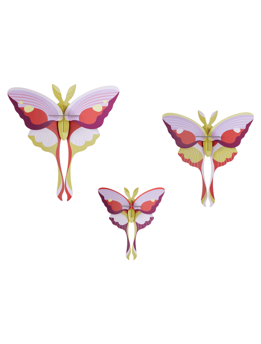 LILAC COMET BUTTERFLIES SET OF 3