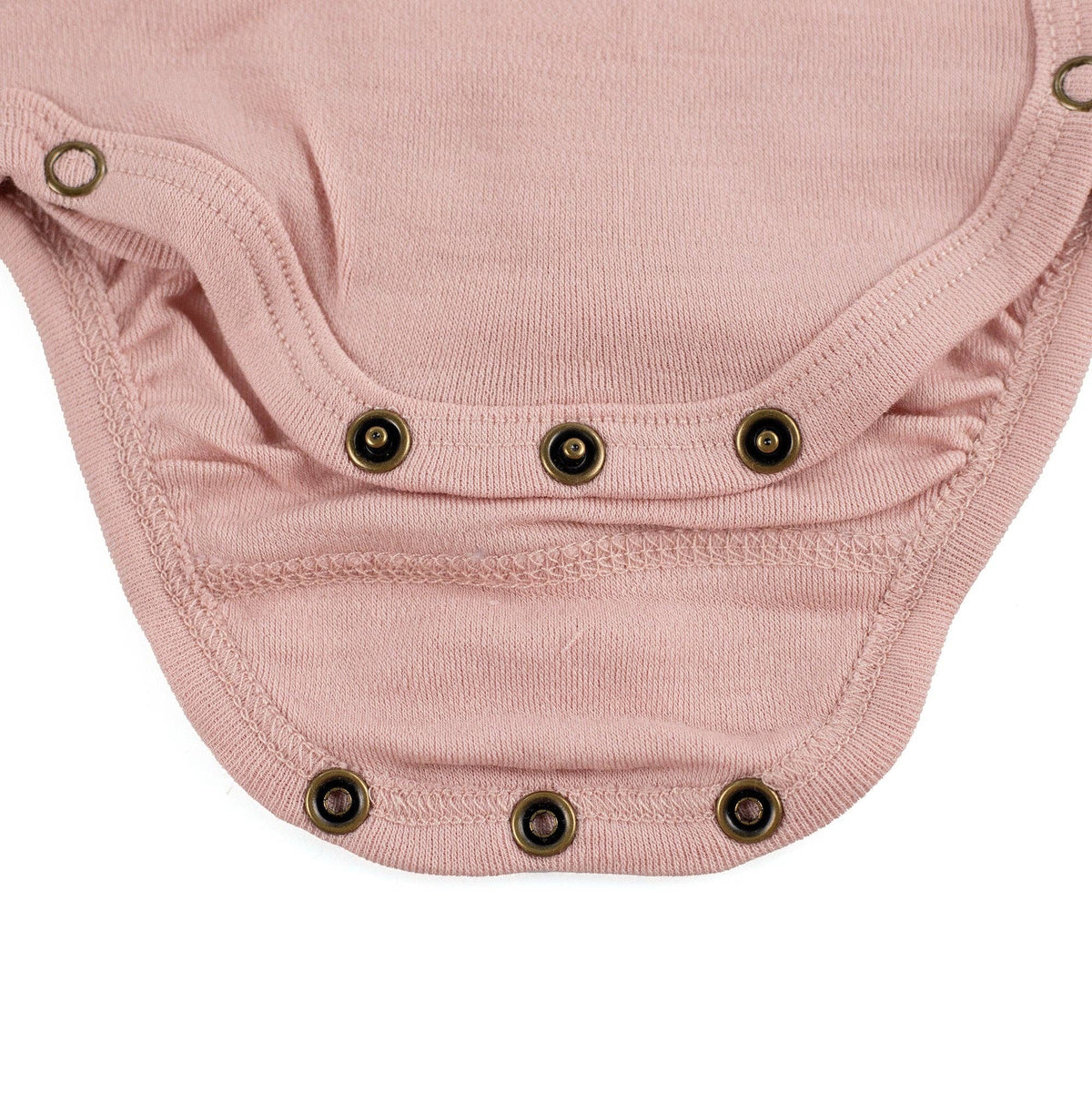 Long Sleeve Wool Wrap Bodysuit — Merino Wool - Misty Rose: 56