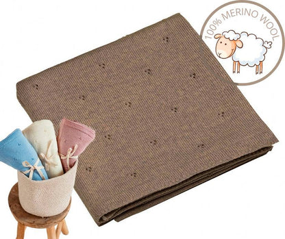 100% MERINO WOOL BABY BLANKET