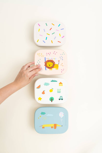 STAINLESS STEEL LUNCHBOX with compartments for KIDS Rainbow