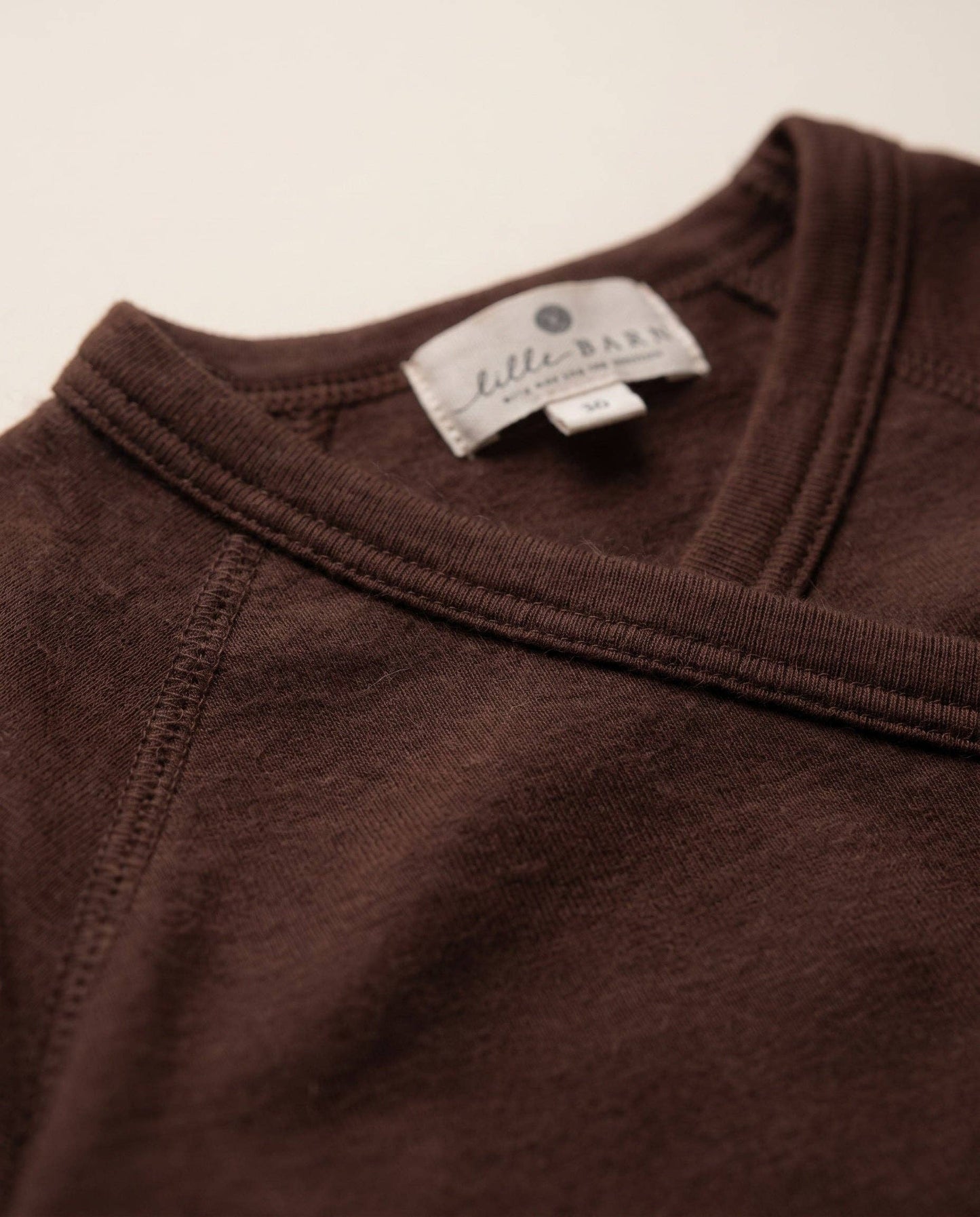 Long sleeve wool wrap bodysuit — Merino Wool - Chocolate fondant: 56